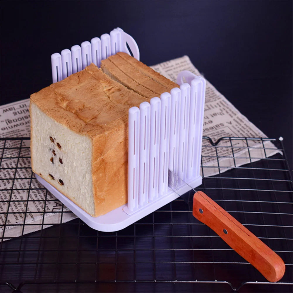 Toast Bread Slicer Stand DIY Foldable Toast Loaf Slicing Machine Multifunctional Bread Cutting Guide Tool for Homemade Bread