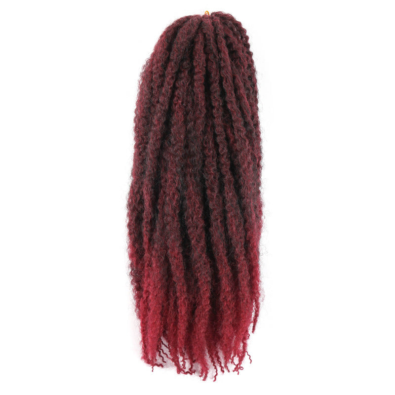 Large Caterpillar Dreadlock Wig Crochet Fluffy Braids Afro Kinky Curly Marley Braids