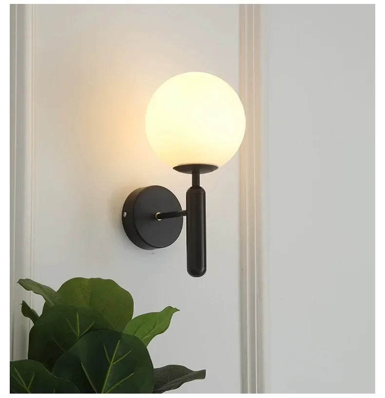 Nordic Style Wall Lamp Living Room Bedroom Bedside Lamp Modern Simple Creative TV Background Wall Corridor Corridor Wall Lamp