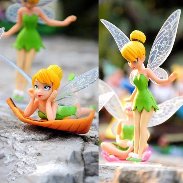 6pcs/set Anime Tinkerbell Fairy Tales Girls Tinker Bell PVC Action Figures Toys
