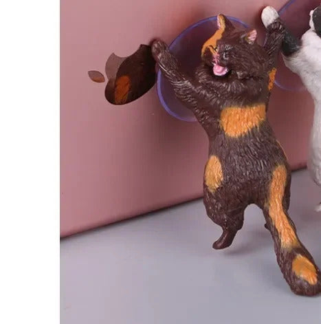 Cute Cat Phone Holder Tablets Desk Sucker Support Resin Mobile Phone Stand Holder Sucker Design Animal Holder for Smartphone