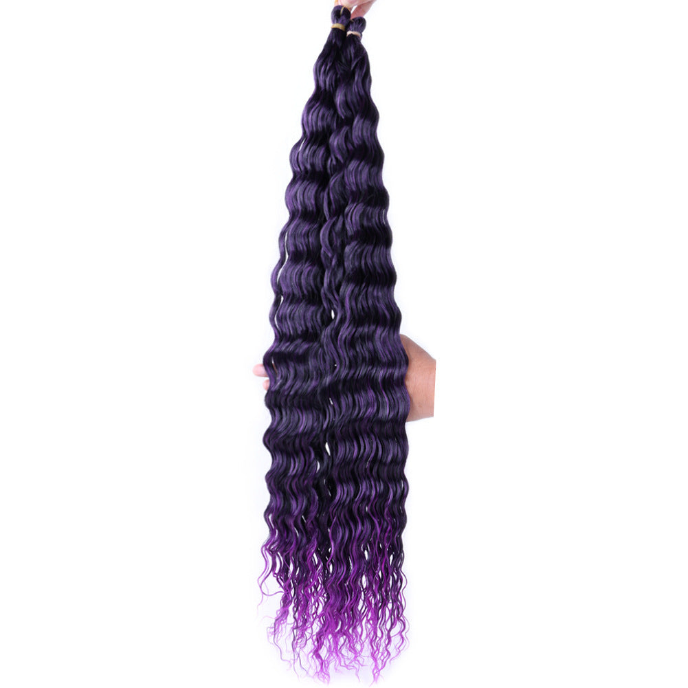 Foreign Trade Wig Crochet Hair Chemical Fiber Hair Bundle Deep Wave Twist Hair Cross-Border Ladies Dreadlocks Woven