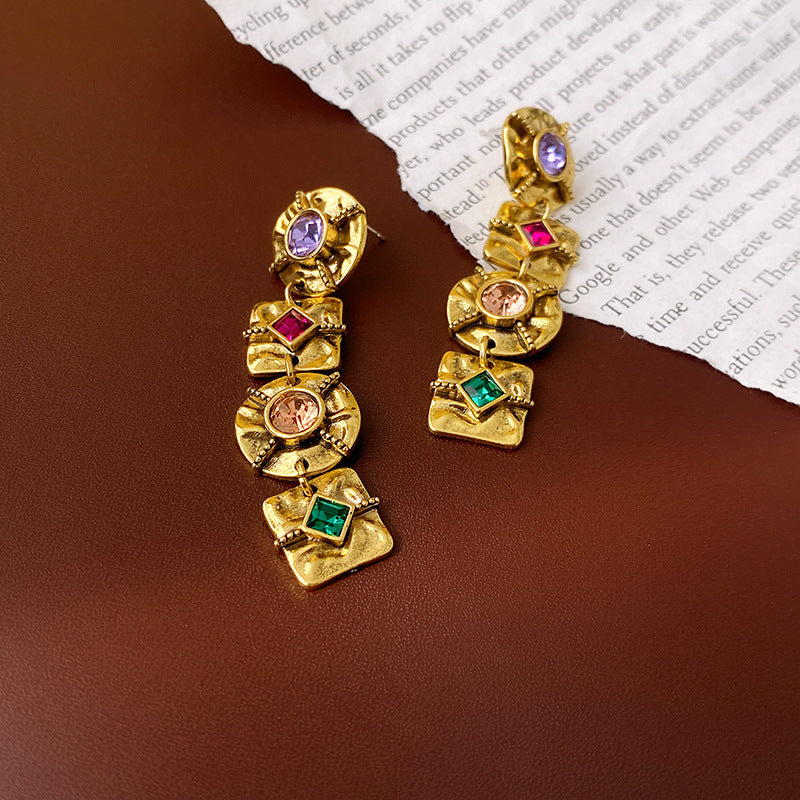 Vintage Earrings Fashion Versatile Ear Jewelry Niche Light Luxury High-end Accessories