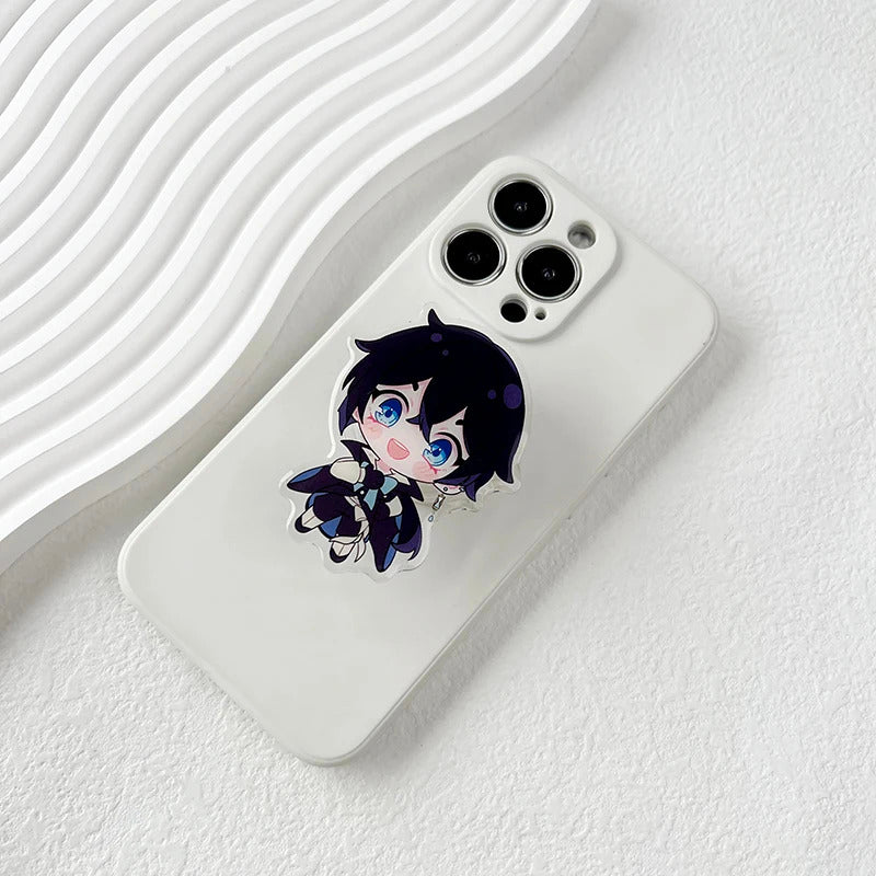 Cute Transparent Acrylic Cartoon Anime Mobile Phone Holder Quadratic enthusiast socket tok stand Grip