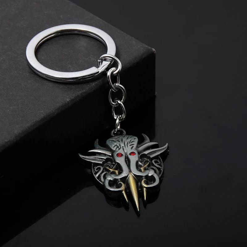 Game Baldur's Gate 3 Logo Keychain Game Peripheral Lllithid Chapter Metal Keychain Pendant Birthday Party Gift