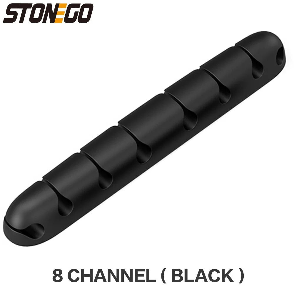 Cable Organizer Feel Free To Stick Multi-function Desktop USB Cable Organizer Wire Winder Silicone Tie Fixer Wire Management