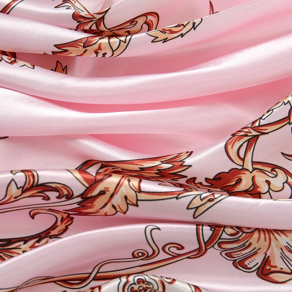 Fashion Scarves Women Shawl Print Silk Satin Hijab Female Bandana Luxury Brand Square Ladies Bandanna Foulard Muffler 90*90cm