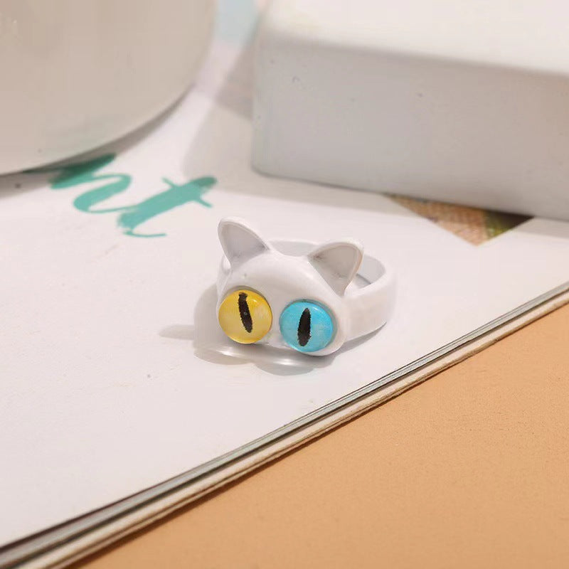 Funny Little Monster Ring Childlike Cute One-Eyed Ins Student Children Girlfriends Couple Gifting New