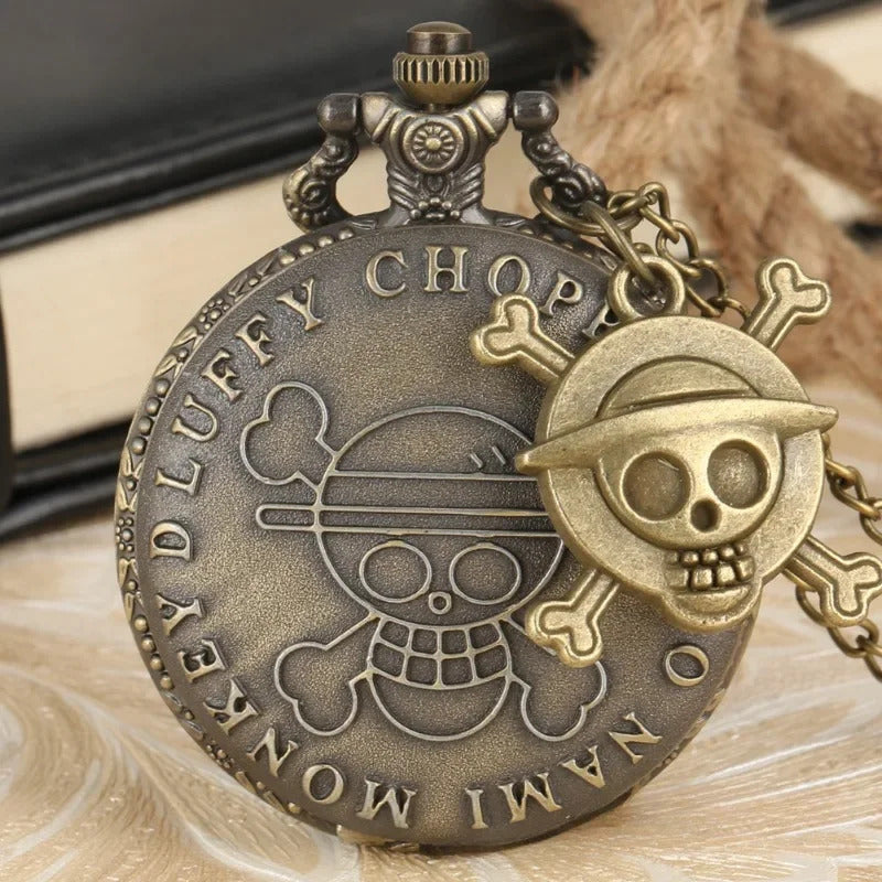 ONE PIECE Anime Cosplay Vintage Pocket Watch Fashion Men Women Necklace Chain Vintage FOB Steampunk Pocket Watches with Pendant