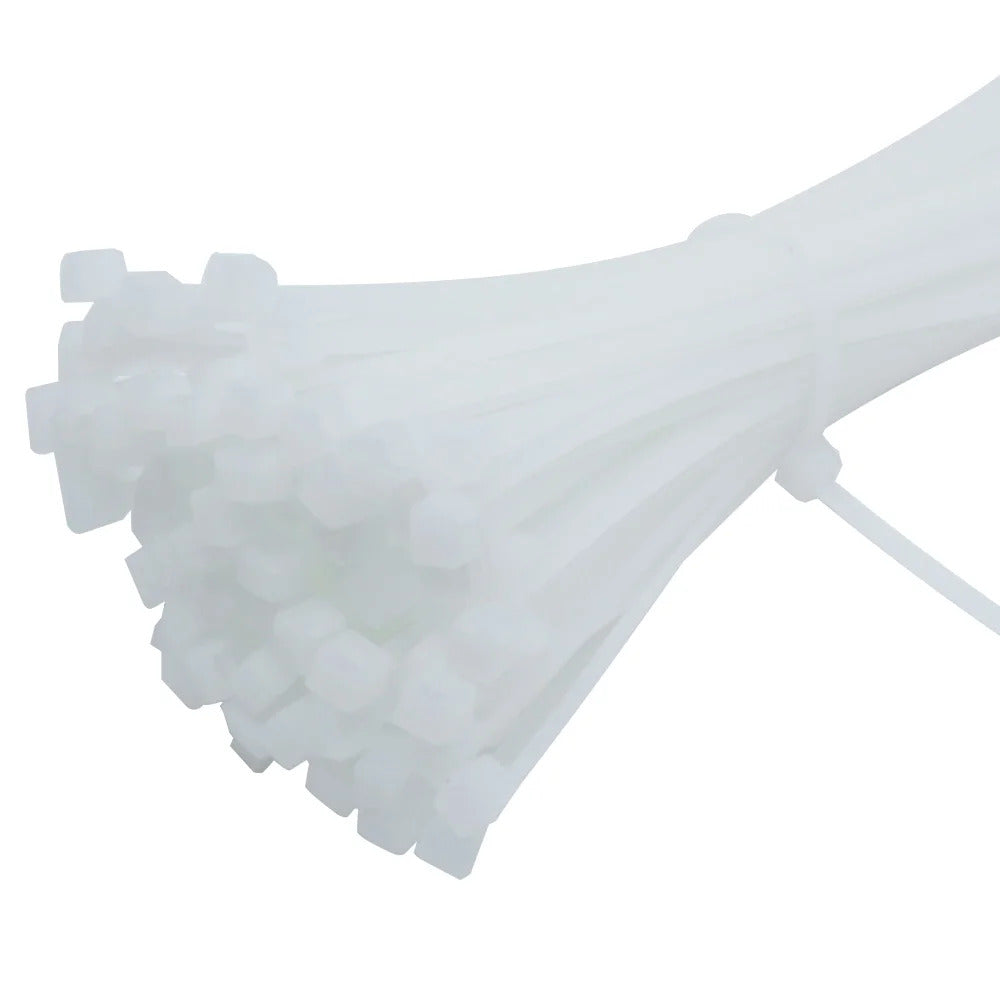 100 PCS 2.5mm*150mmSelf-Locking Nylon Wire Cable Zip Ties Cable Ties White Black Organiser Fasten Cable