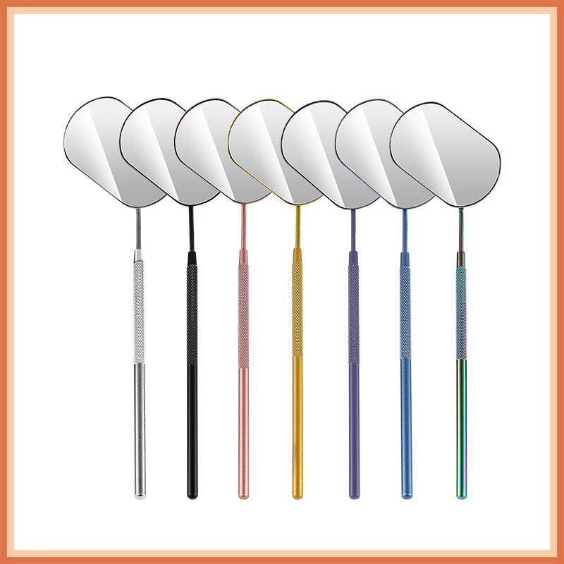 Hot-Selling Cross-Border Stainless Steel Grafting Flowering Auxiliary Tool Special Makeup Beauty Mirror Eyelash Inspection Mirror Eyelash Extensions