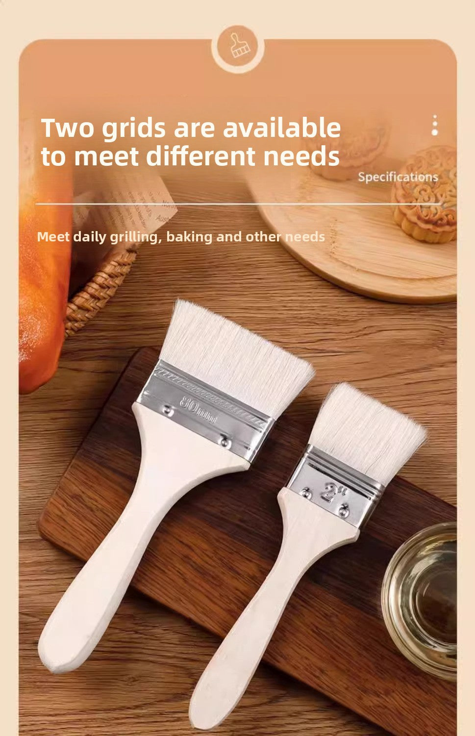 Barbecue Brush Brushing Oil Oil Brush Barbecue Oil Kitchen Pancake Brushing Oil Sauce Household Soft Fur No Lint, No Burning, No Rotten Baking