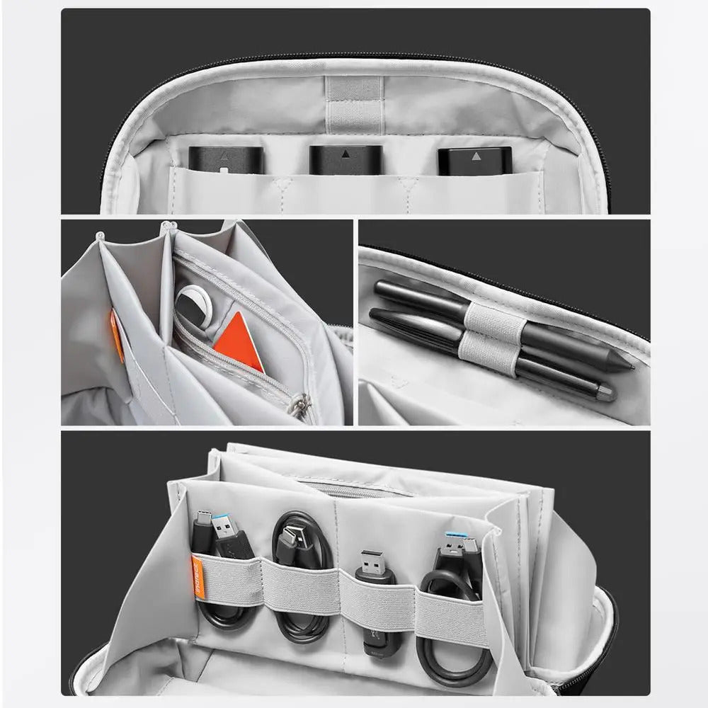 Electronics Travel Organizer 2024 New Electronics Bag Tech Organiser Travel Case Portable Battery Storage Case Cable Storage Box