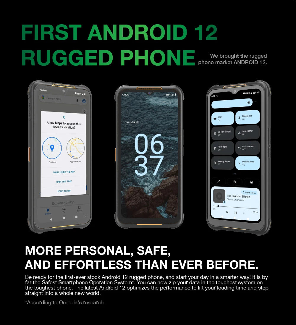 AGM H5 6+128G Rugged Smartphone Large Capacity 7000MAH IP68/IP69K Cell Phone 3.5W Loud Speaker Night Vision