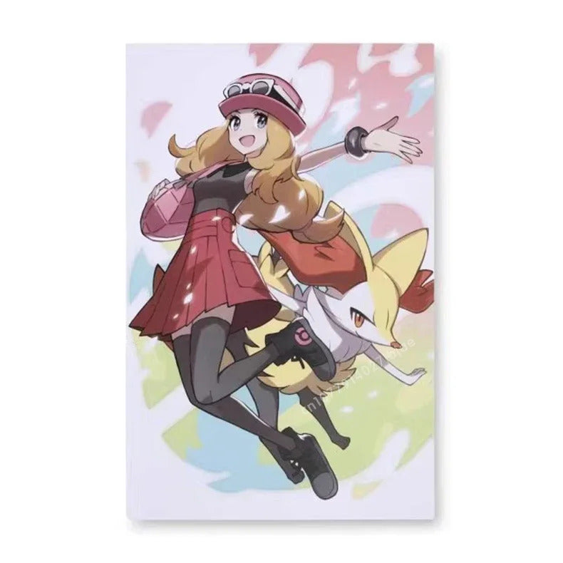 American Version of PokeMon Center Trainers Series Little Youmali, Salina, Chibana Posters, Home Canvas Hanging Paintings