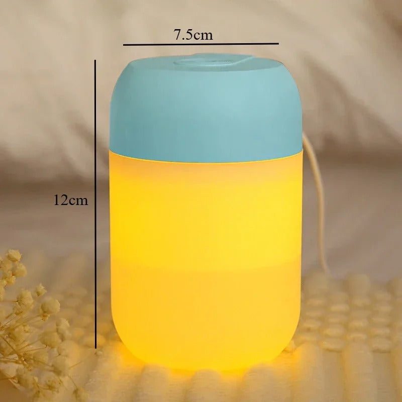 300ml Portable Air Humidifier Aroma Oil Humidificador for Home Car USB Cool Mist Sprayer with Colorful Soft Night Light Purifier