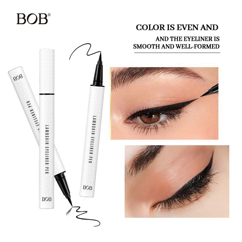 Cross-Border Exclusive BOB Lambskin Silky Eyeliner Pen Waterproof Smudge-Proof Long-Lasting Ultra-Fine Quick-Dry Eyeliner Makeup