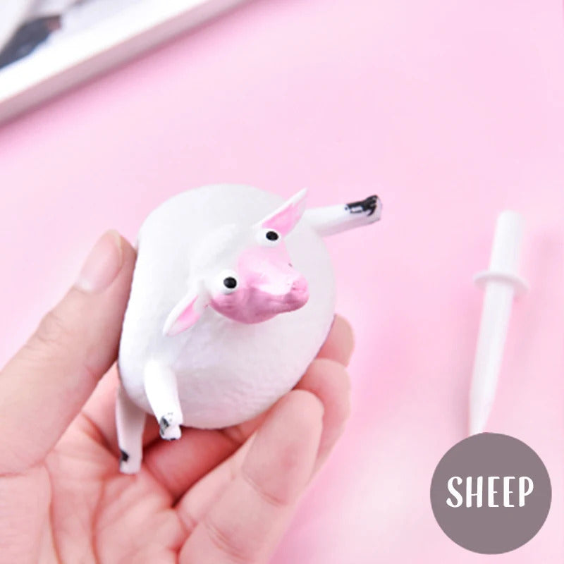 Creative soft rubber inflatable chicken hippo pop up animal blow Balloon animal Stress Relief squeeze toy prank gift