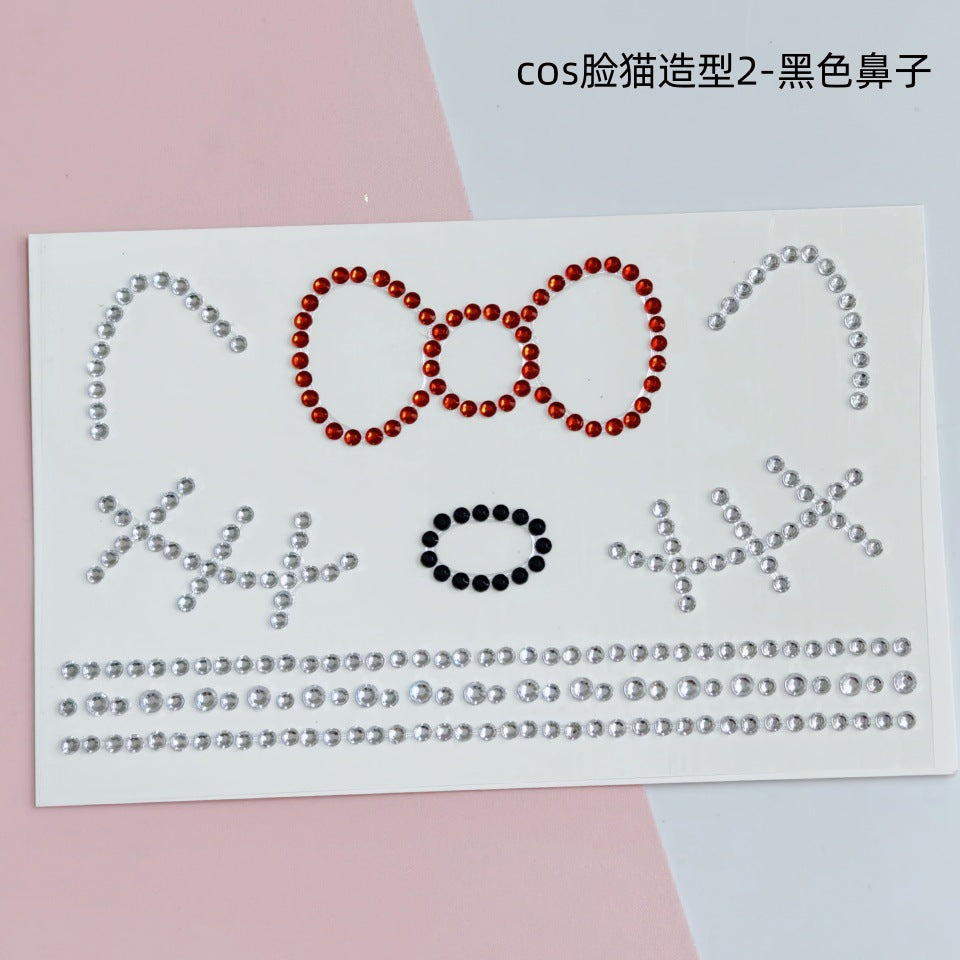 Glitter Gradient Butterfly Wing Tattoo Eye Corner Face Stickers Children's Eye Makeup DIY Stickers Fish Scale Performance Catwalk