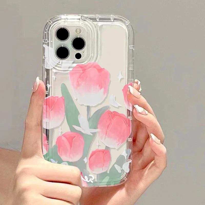 Oil Painting Flower Phone Case For iPhone 15 Case iPhone 11 13 12 14 Pro Max 7 8 Plus X XR XS SE 2020 Shockproof Soft Back Cover