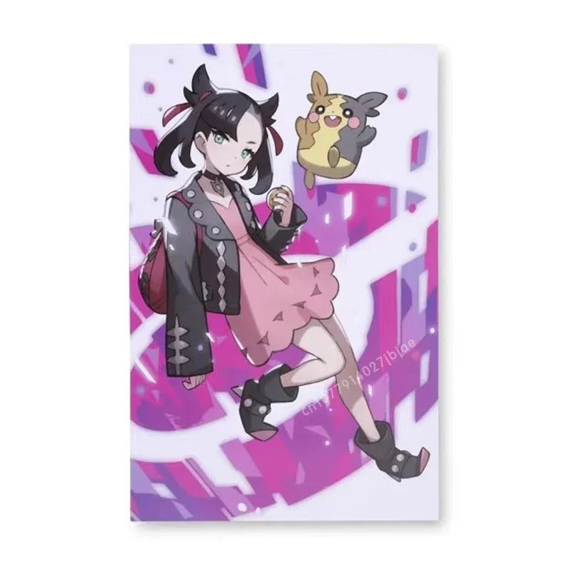 American Version of PokeMon Center Trainers Series Little Youmali, Salina, Chibana Posters, Home Canvas Hanging Paintings