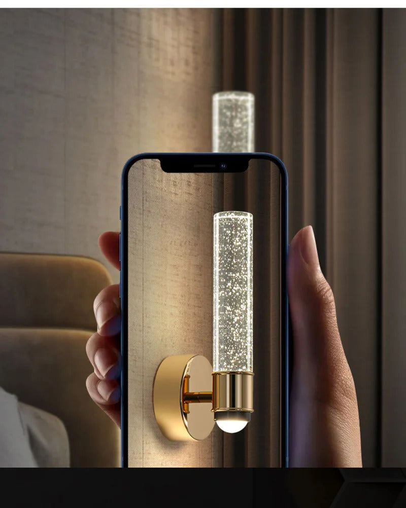 Modern Bubble Crystal Wall Lamps LED Wall Sconces Living Room Bedroom Bathroom Corridor Aisle Indoor Decor Home Hanging Lights
