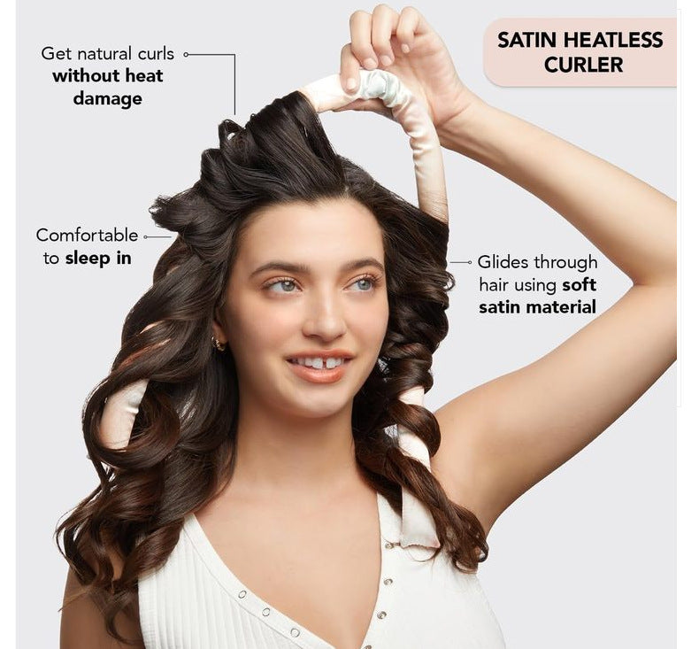 Factory Direct Supply New Satin Heat-Free Hair Curler Set Sleep Hairdressing Lazy Tie-Dyed Curly Plate Hair Curler