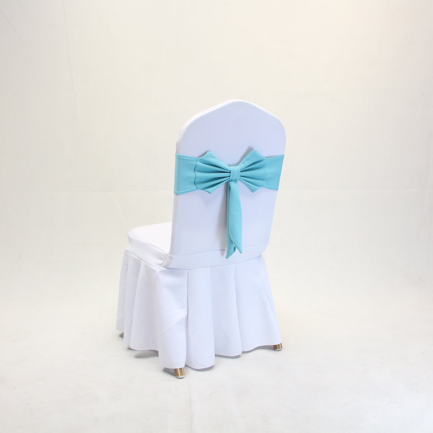 V45O Banquet Elastic Chair Cover No Tie Bowknot Chair Back Flower Decoration Wedding Hotel VIP Stool Strap