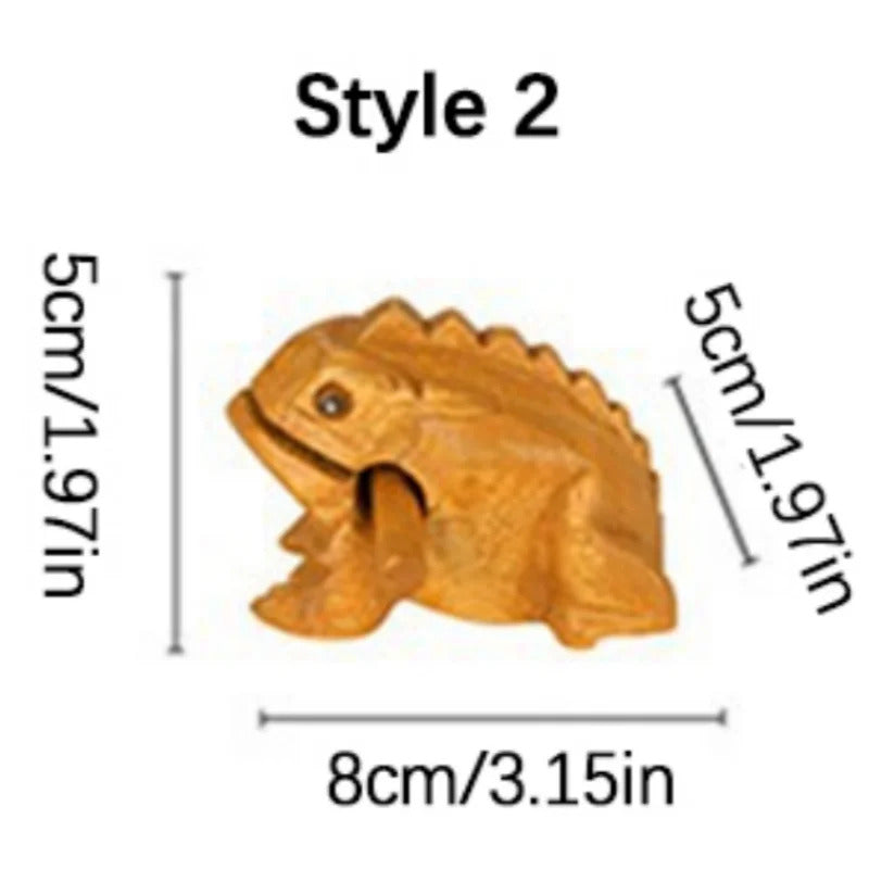 1pc Wooden Frog Guiro Rasp,Handcrafted Wooden Frog Musical Instrument,African Wooden Frog Rasp Musical Instrument for Adults