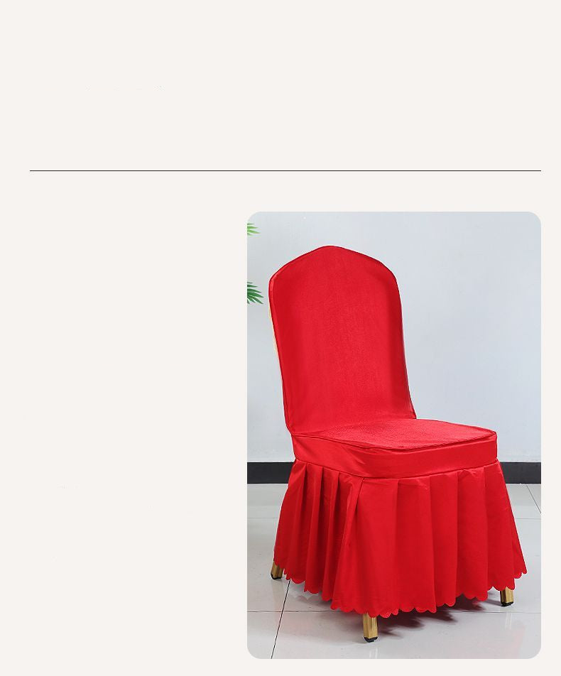 Hotel Restaurant Banquet Chair Cover Dining Chair Seat Stool Bench Wooden Chair Universal Chair Cover with Bowknot