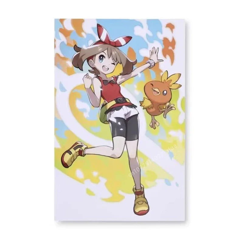 American Version of PokeMon Center Trainers Series Little Youmali, Salina, Chibana Posters, Home Canvas Hanging Paintings