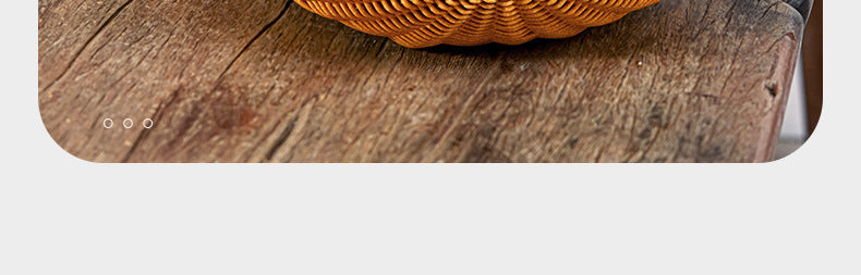 Woven Handheld Basket Picnic Storage Vegetable Fruit Kitchen Living Room Egg Snack Organizer Basket