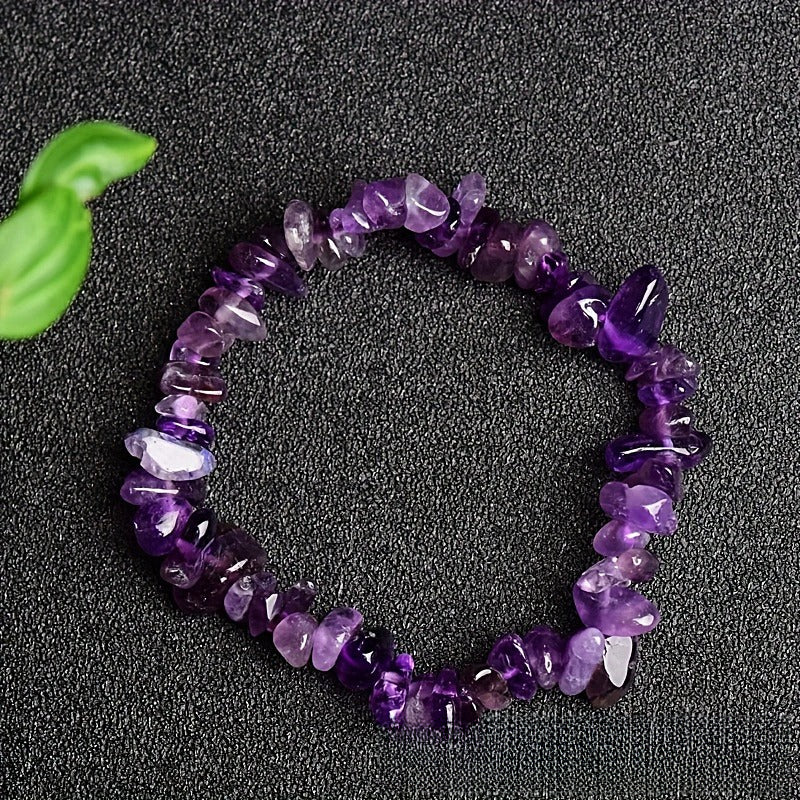 Amethyst Gravel Bracelet 5-8mm Crystal Bracelet Natural Amethyst