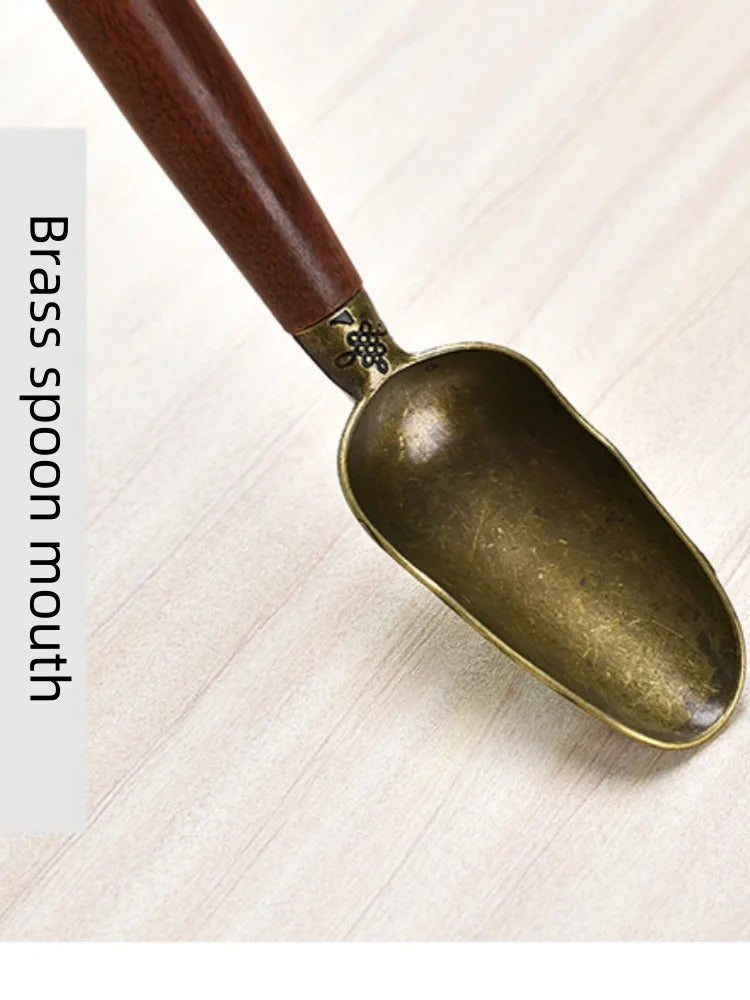 1pcs Tea Spoon Ebony Teaspoon Solid Wood Retro Creative Tea Shovel KongFu Tea Ceremony Accessories Gift