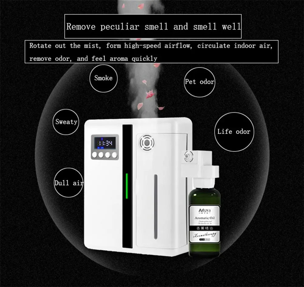 Coverage 300m³ Room Fragrance Diffuser Air Freshener Bluetooth Oil Diffuser For Essential Oil Electric Smell For Home Perfume