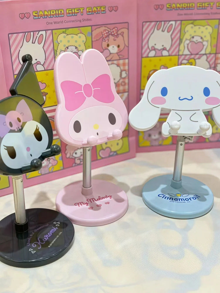Sanrio My Melody Kuromi Cinnamoroll Phone Stand Adjustable Lazy Telescopic Support Stand Cute Anime Peripheral Gifts