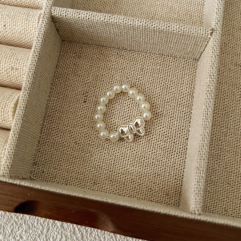 Color Crystal Beaded Ring Niche Design High-grade Finger Ring Light Luxury Elegant All-match Ring Accessories