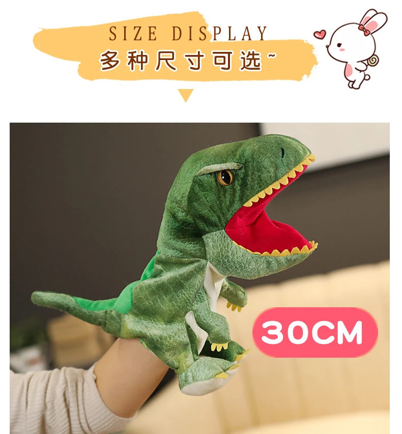 New Cute Glove Dinosaur Plush Hand Puppets Soft Stuffed Cartoon Telling Learning Funny Accompany Toy Baby Birthday Gift