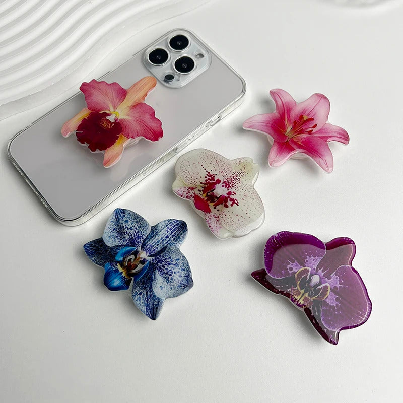 New Orchid Phone Stand Phalaenopsis Socket Grip Network Hot Talent Recommendation Foldable Cymbidium Phone Bracket For IPhone 16