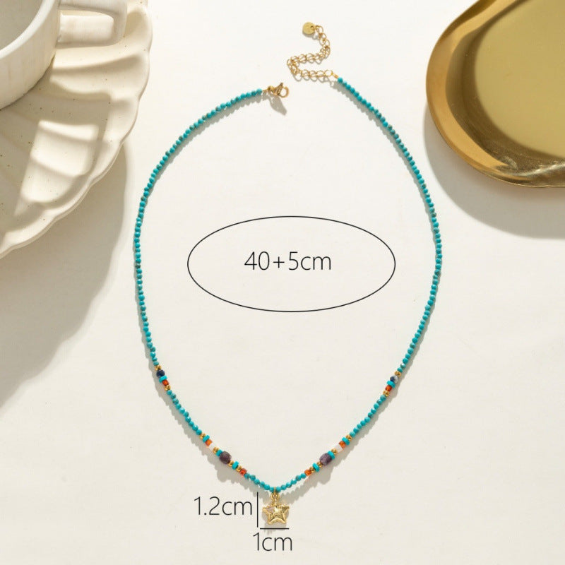 Turquoise Baroque Freshwater Pearl Bracelet Stacked Elegant Women's Bracelet