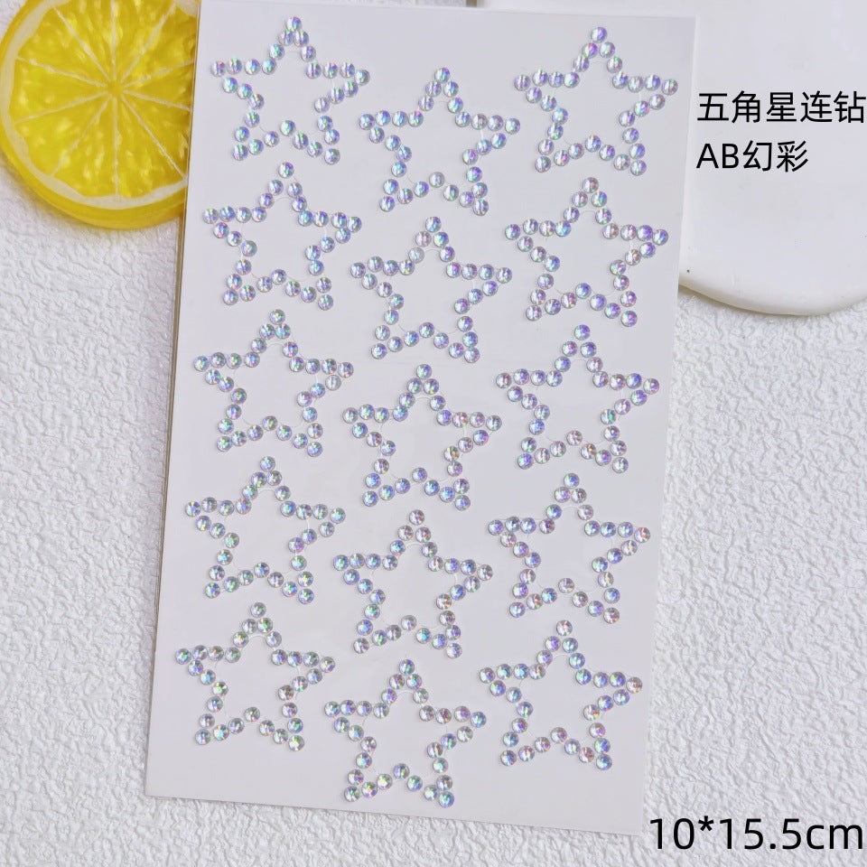 Glitter Gradient Butterfly Wing Tattoo Eye Corner Face Stickers Children's Eye Makeup DIY Stickers Fish Scale Performance Catwalk
