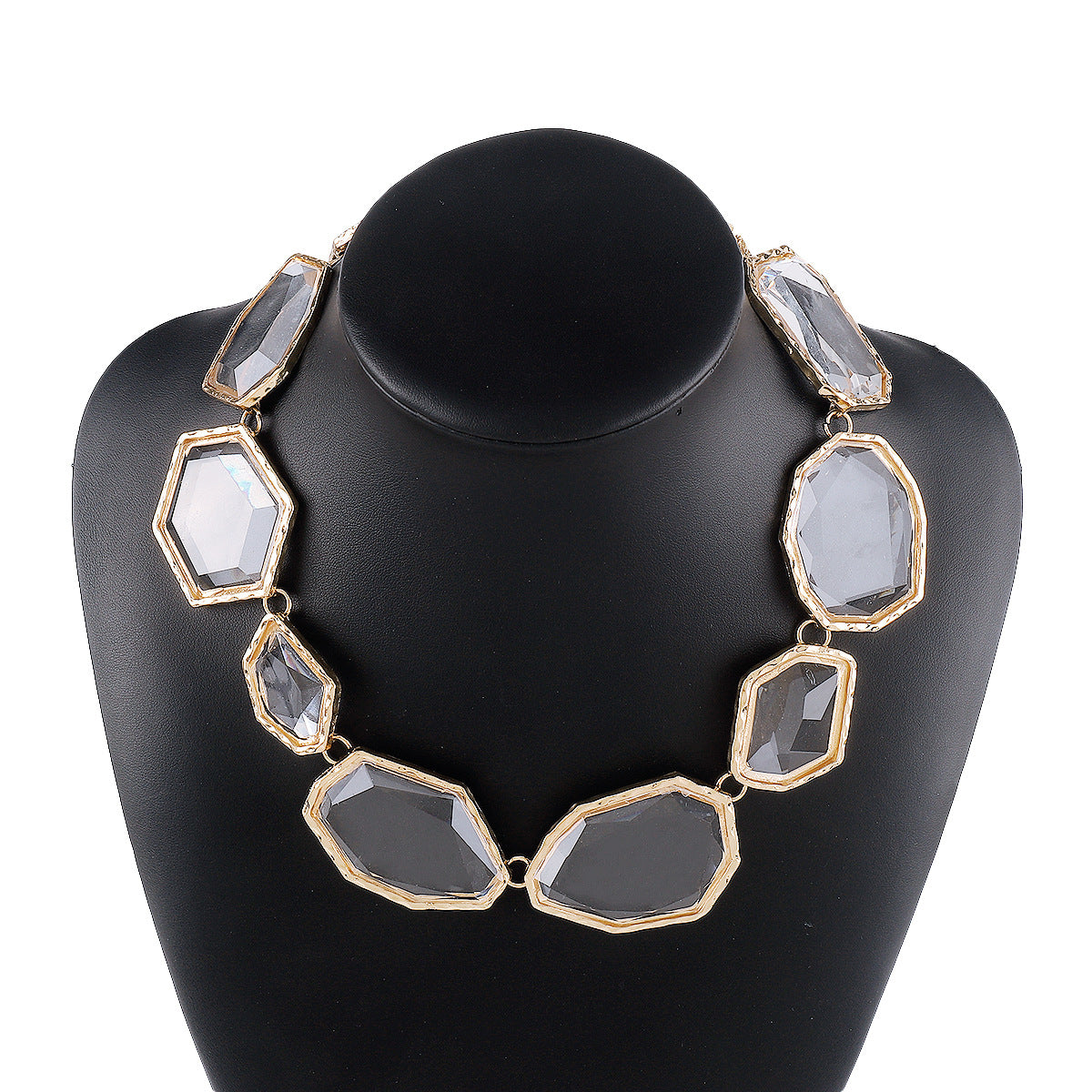 Trendy Accessories ZA Personality Fashion Exaggerated Geometric Resin Colorful Earrings Necklace