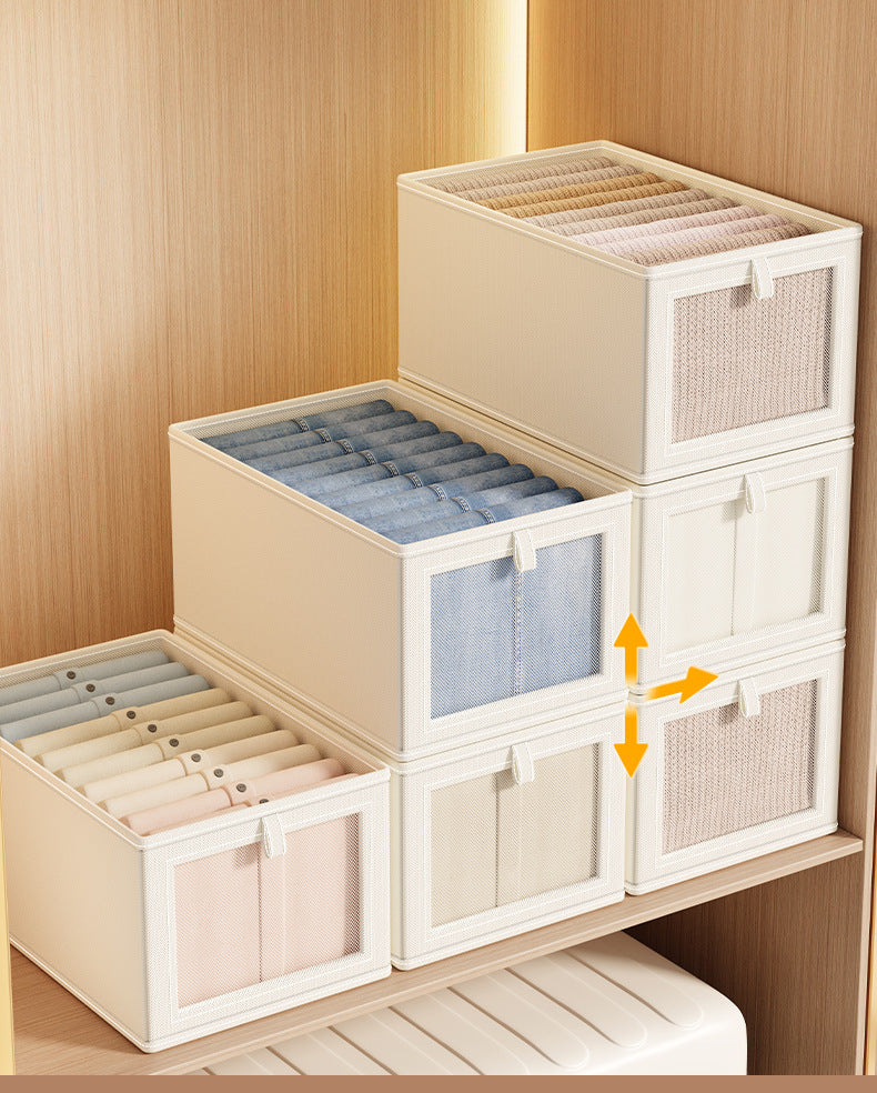 Oxford Cloth Window Bedroom Clothing Storage Box with Lid Household Clothes Dustproof Storage Bin Large Balcony Organizer Box