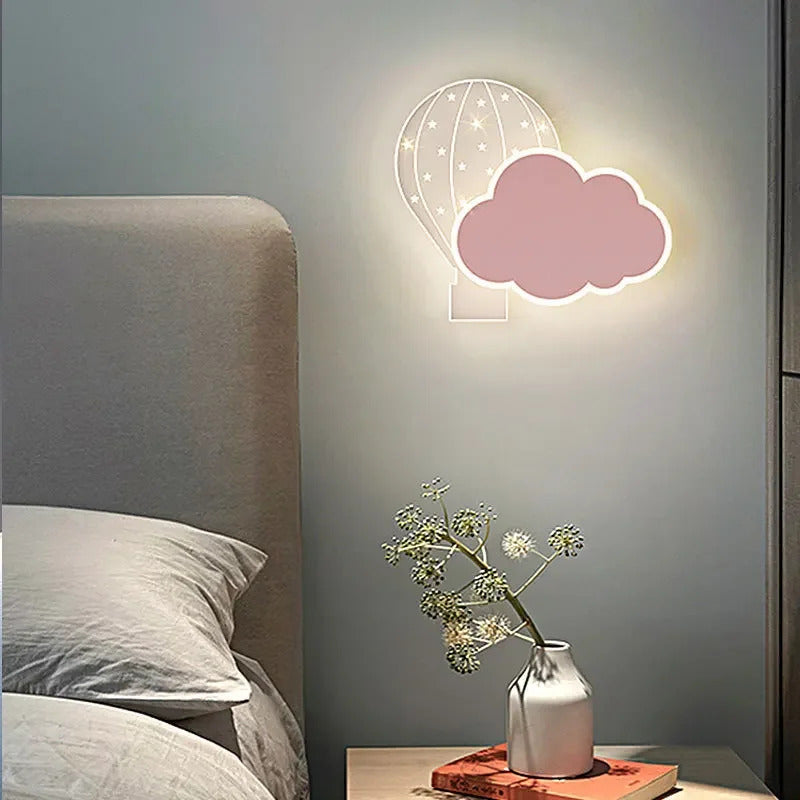 SANDYHA Cute Cartoon Kids Wall Lamp Warm LED Night Light for Children Room Bedroom Nursery Decor Creative Acrylic Lighting