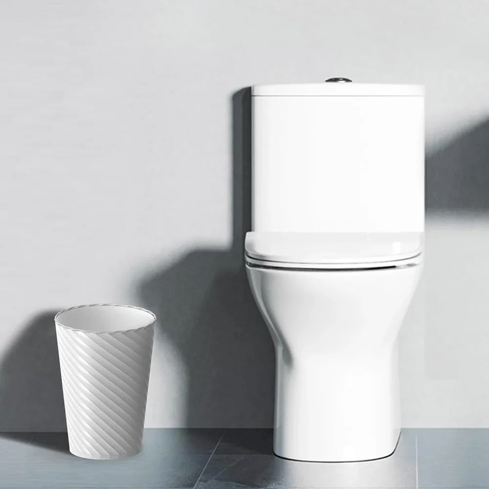 Bathroom Trash Can 3 Pack Small Round Garbage Bin with Trash Bags Sturdy Plastic Waste Basket Home Office Kitchen Bathroom