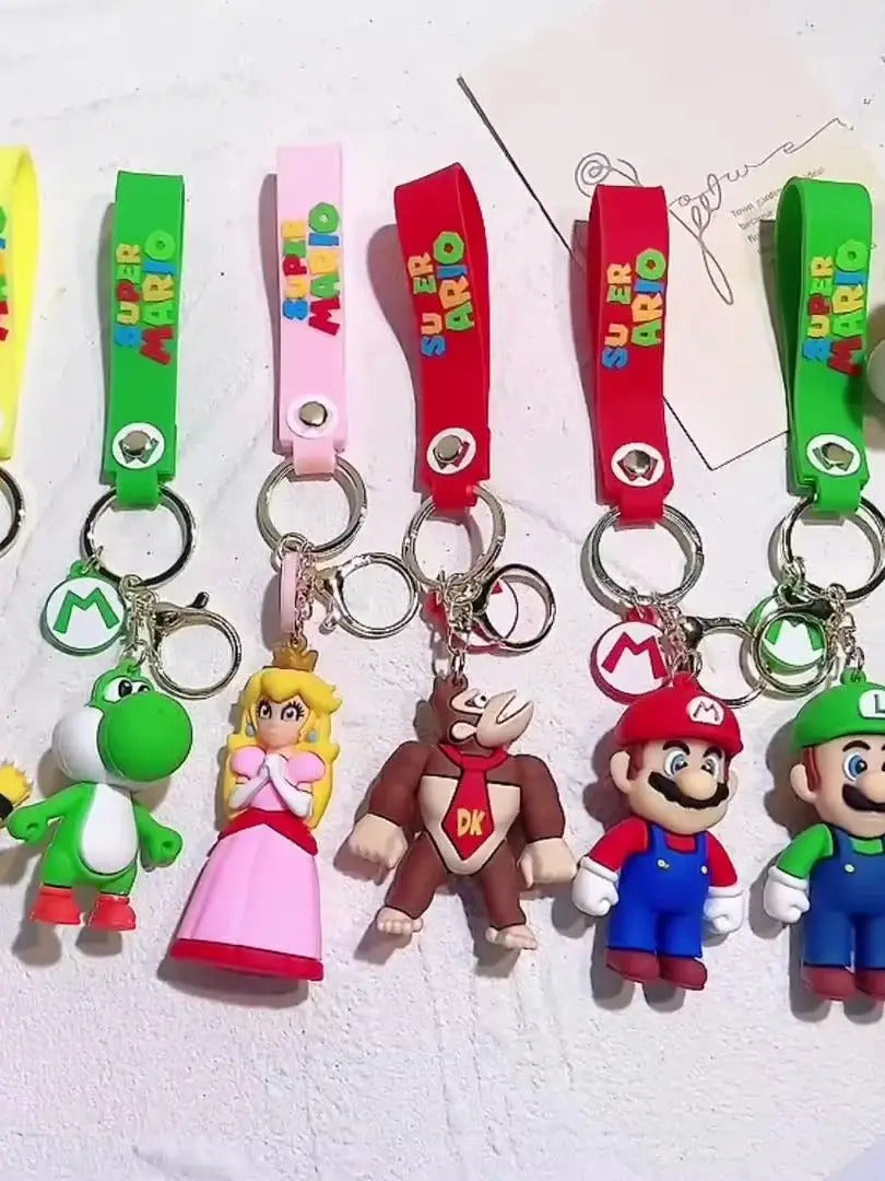 Mario Series Key chain Cute Super Mario Doll bag Pendant Car key chain, holiday gift, small decoration key chain
