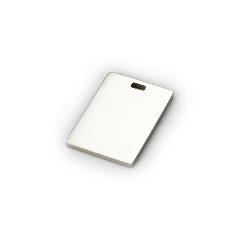 20pc stainless steel blank square charm rectangle pendant personalized customization DIY jewelry making