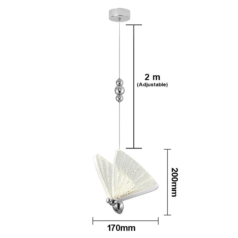 Butterfly Led Pendant Lights Nordic Hanging Lamp Indoor Lighting For Bedside Living Dining Room Kitchen pendente iluminação