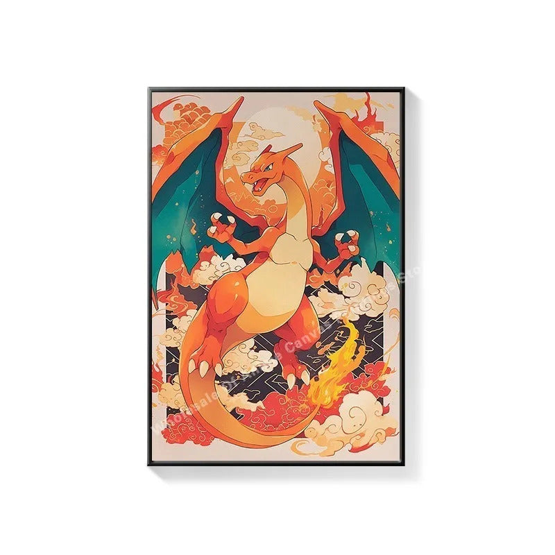 PokeMon Decorations PokeMon PokeMon Pikachu Hanging Paintings Children's Room Cartoon Anime Mural