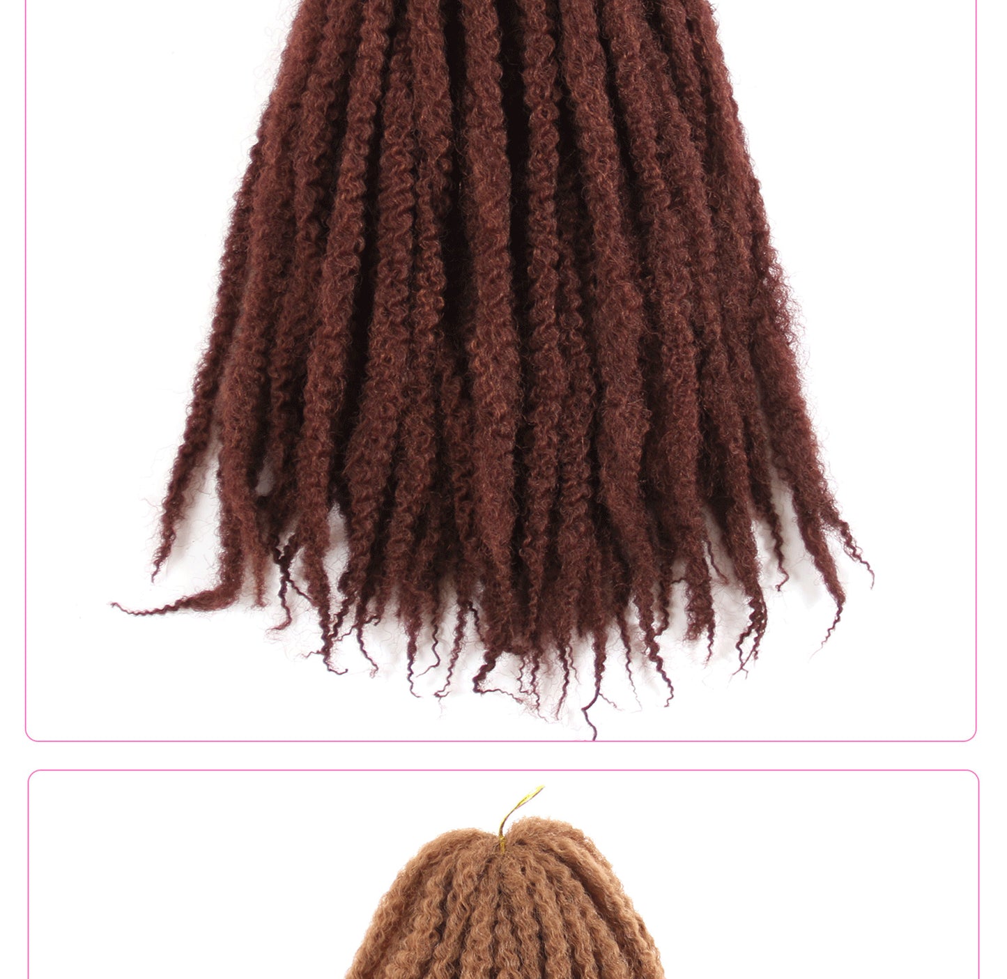 Large Caterpillar Dreadlock Wig Crochet Fluffy Braids Afro Kinky Curly Marley Braids